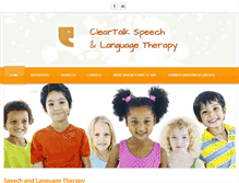Tablet Screenshot of cleartalkspeech.com
